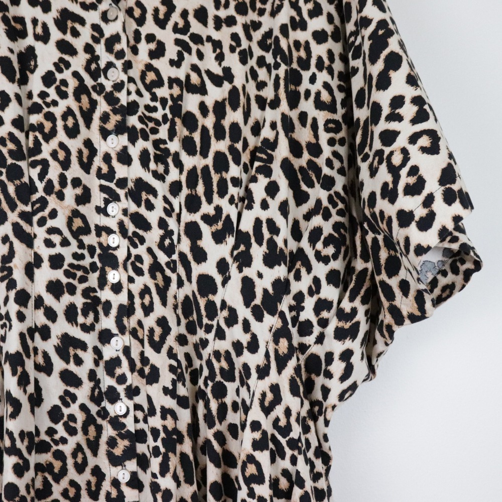 Anthropologie Exquise The Tobie Shirt Dress 3X Leopard Print Shirtdress - Picture 5 of 11